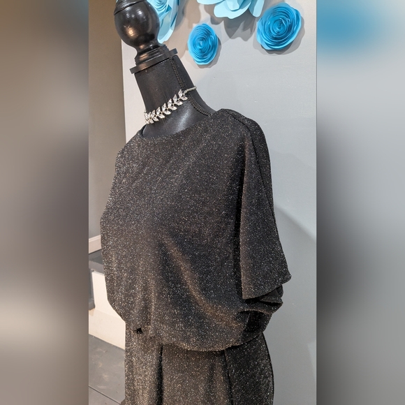 Donna Morgan Charcoal Midi Dress - Picture 4 of 5